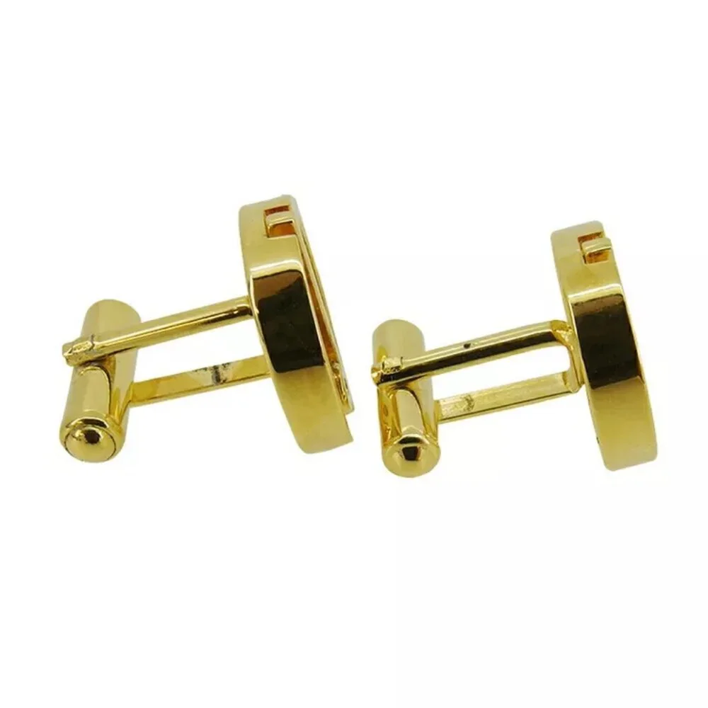 DUNHILL Cuffs 2 Item Set Gold Bracket Authentic USED